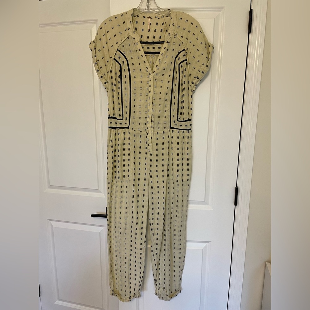 Free people, jumpsuit, cream/black, size XS